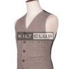 Brown Tweed Bone Buttons Argyll Waistcoat