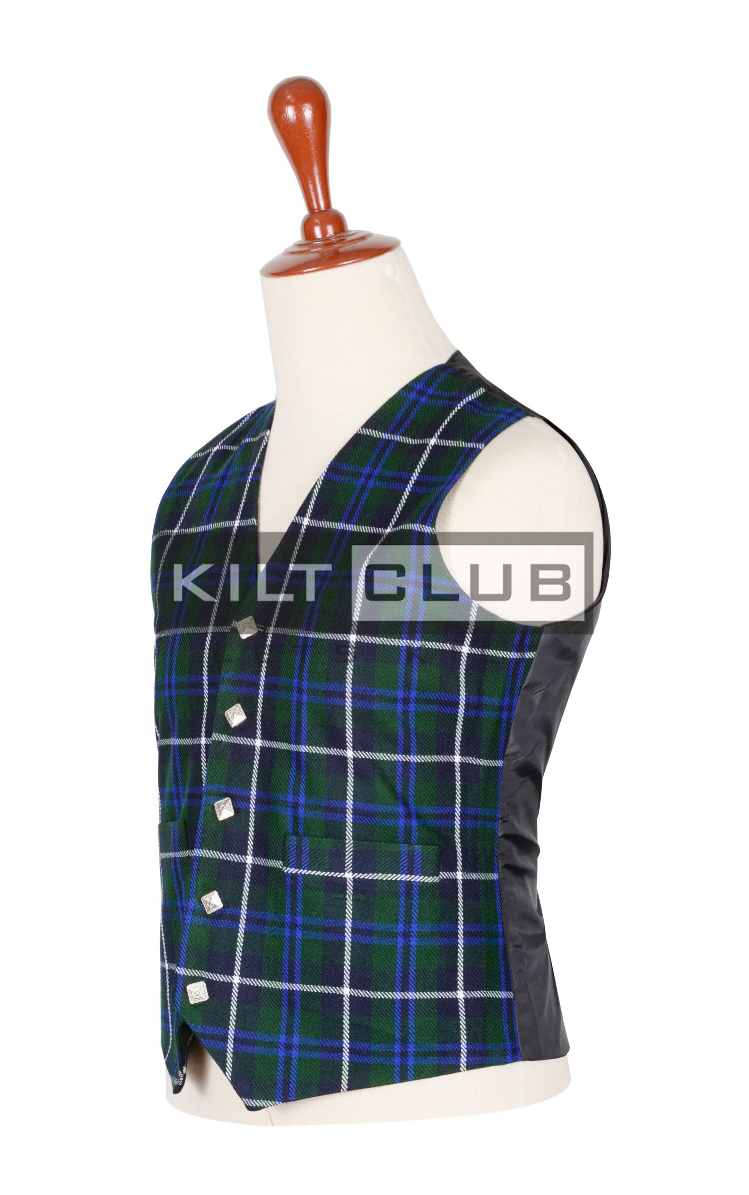 Douglas Blue Tartan Waistcoat