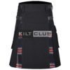Sterwart Black Tartan 8 yard Hybrid kilt