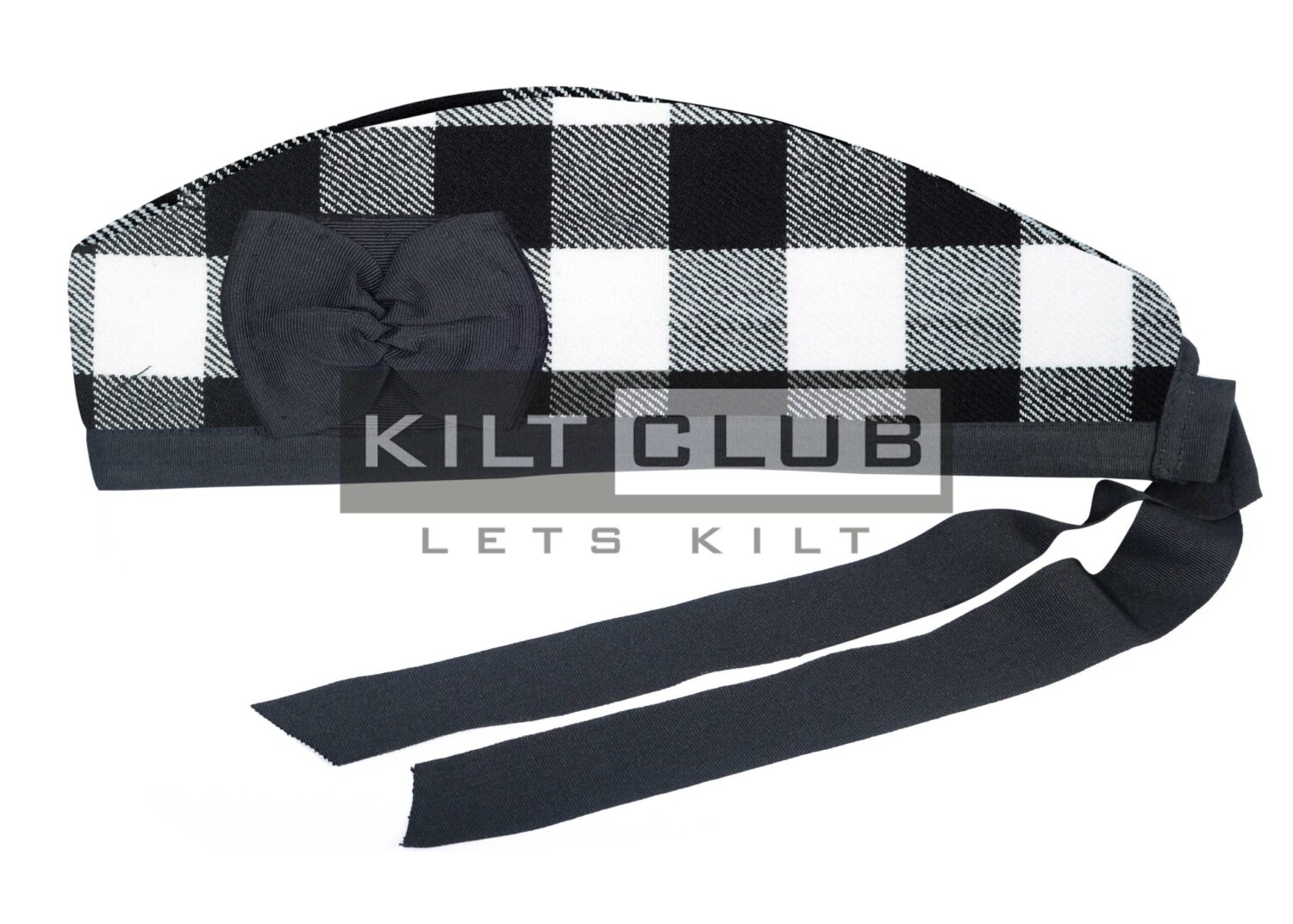White Black Rob Roy Tartan Cap