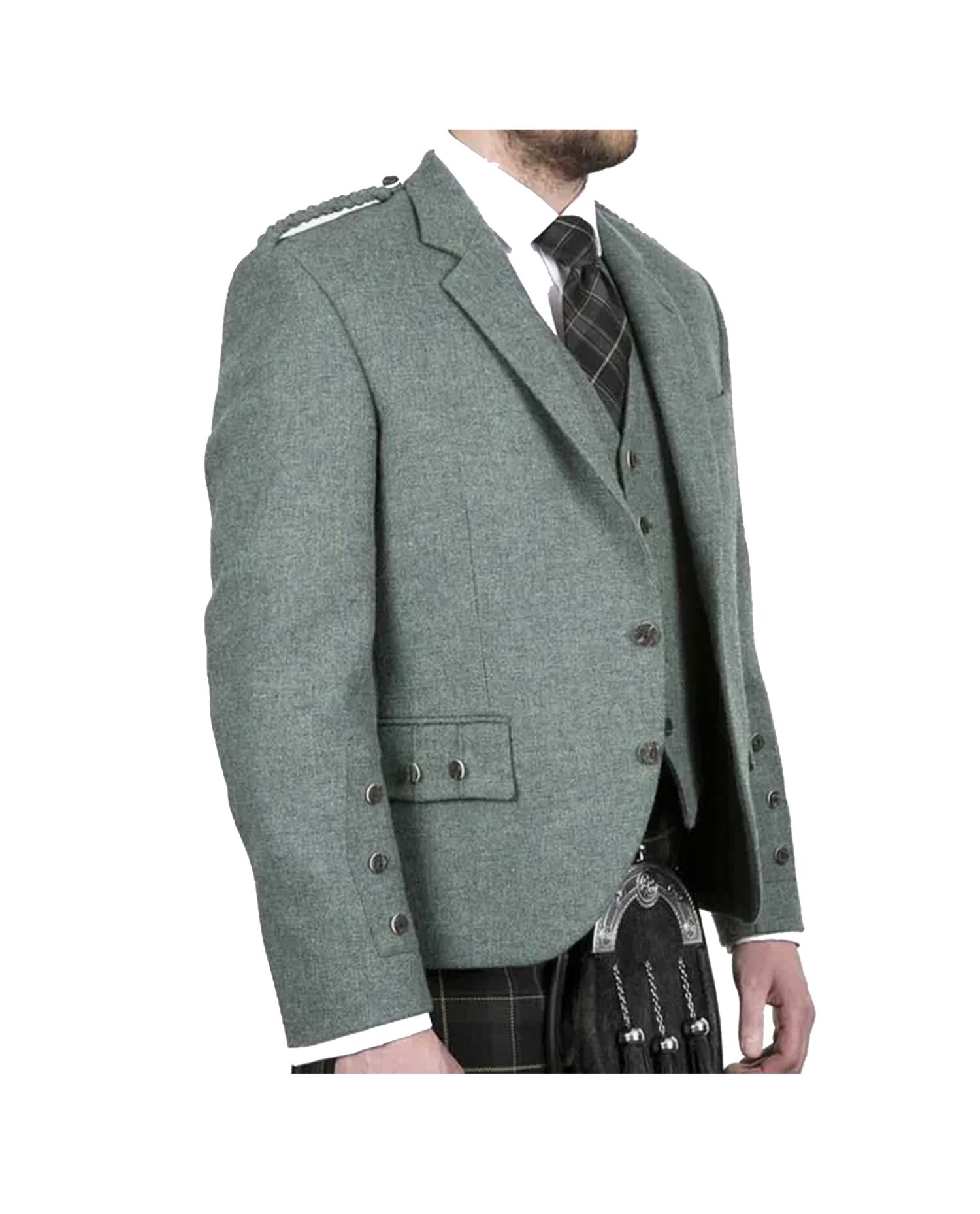 Scottish Lovat Green Argyll Jacket