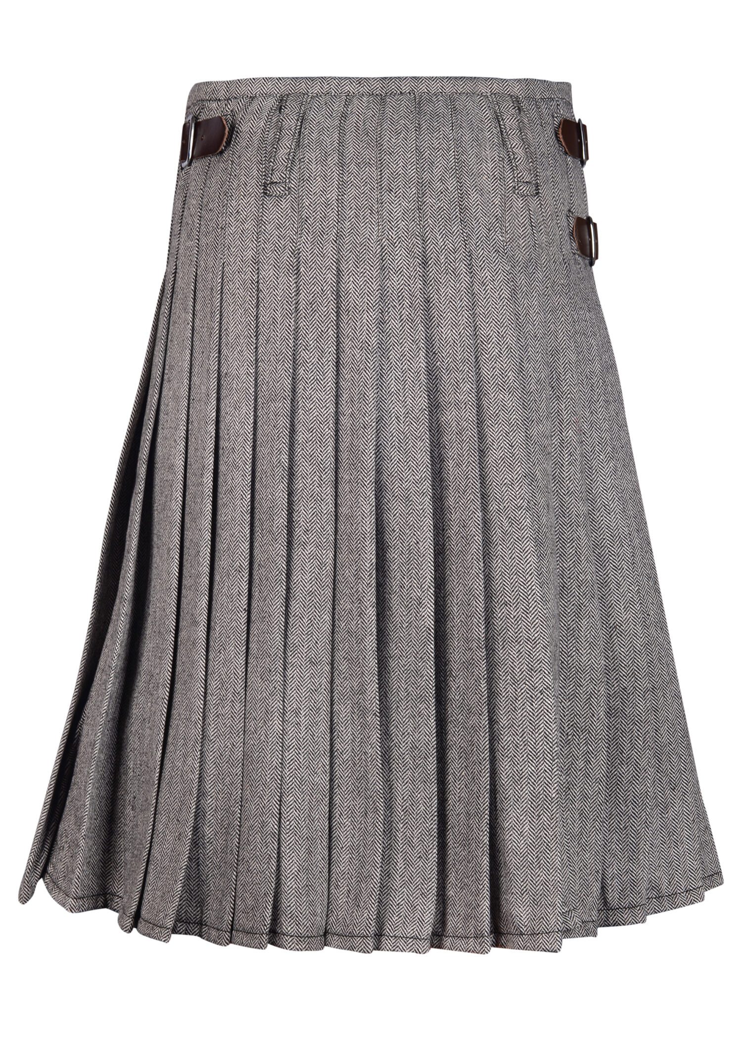 Gray Tweed Kilt Scottish Outfit