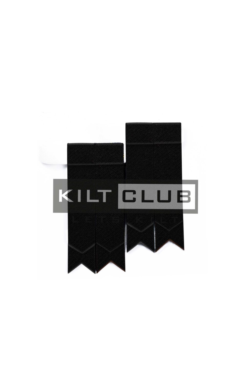 Solid Black Tartan Flashes