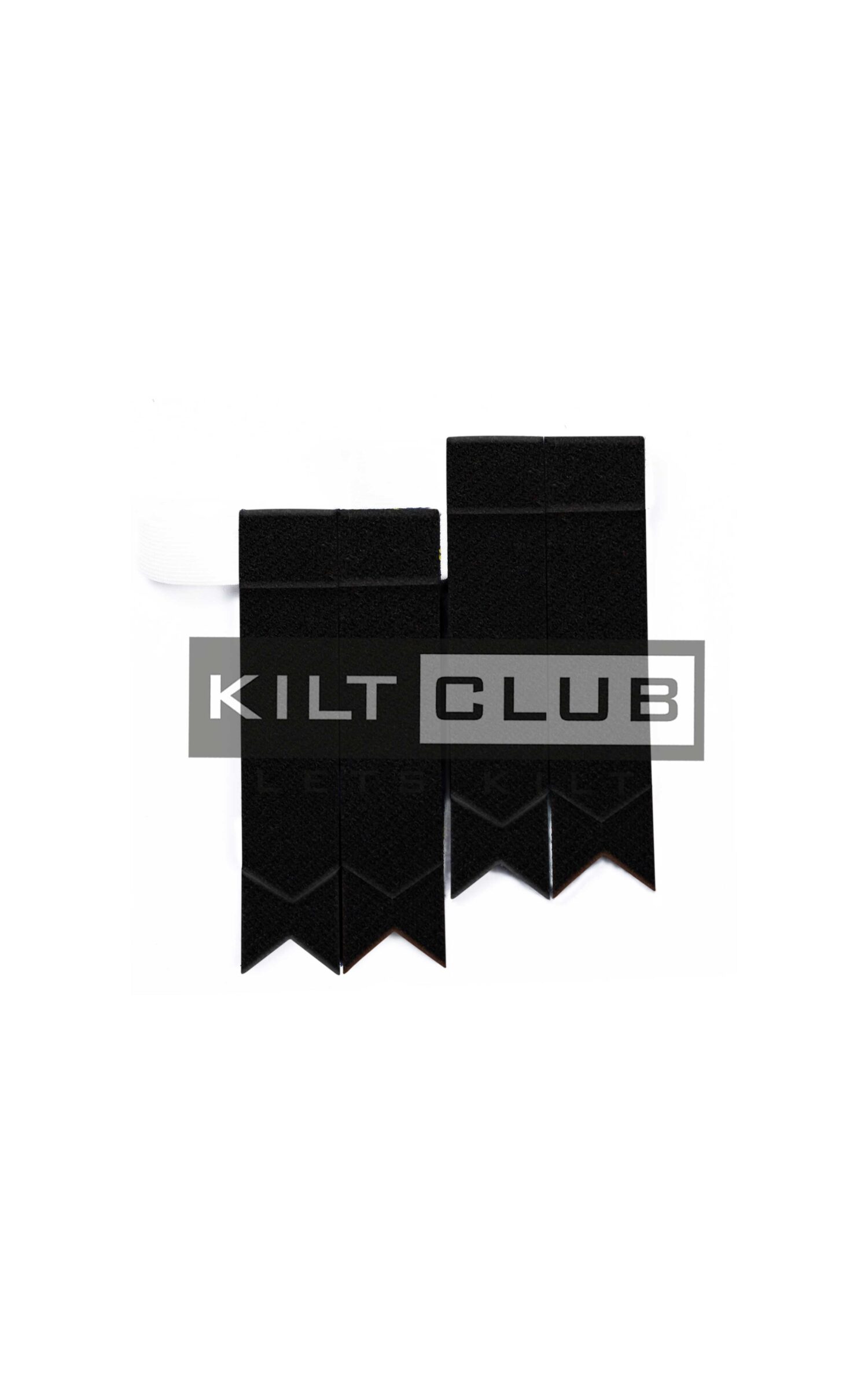 Solid Black Tartan Flashes