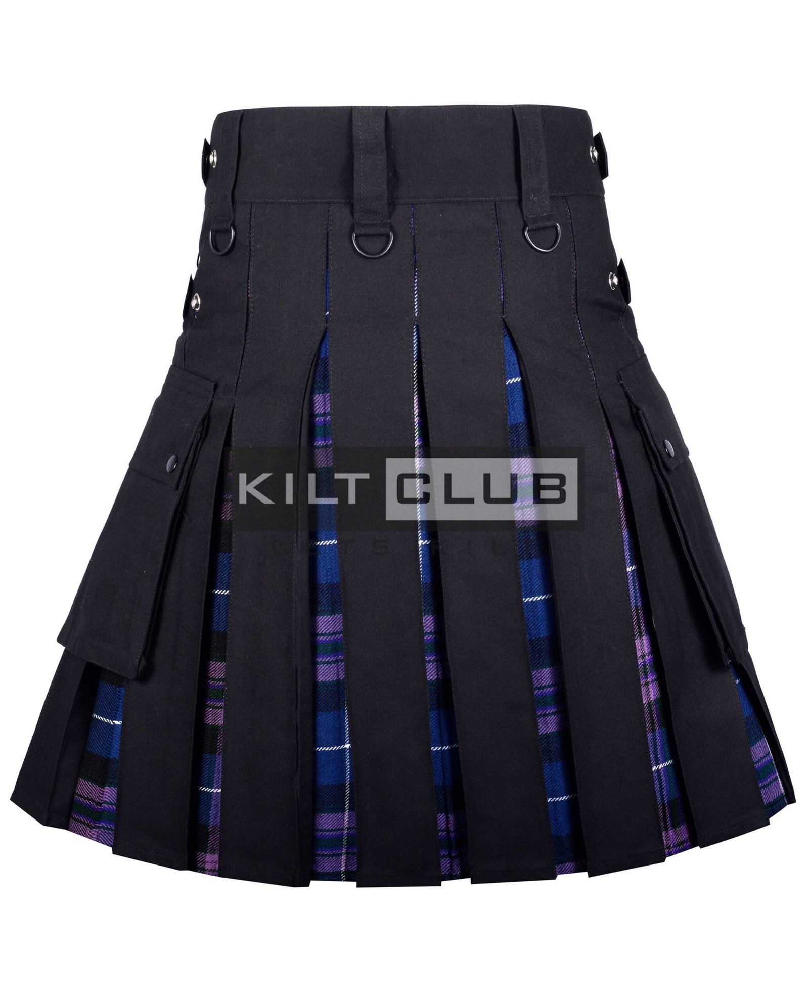 Black Cotton Pride of Scotland Hybrid Kilt - Image 4