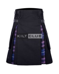 Black Cotton Pride of Scotland Hybrid Kilt