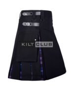 Black Cotton Pride of Scotland Hybrid Kilt - Image 3