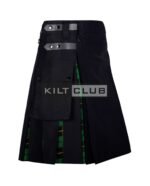 Black Cotton Wallace Hunting Hybrid Kilt - Image 2