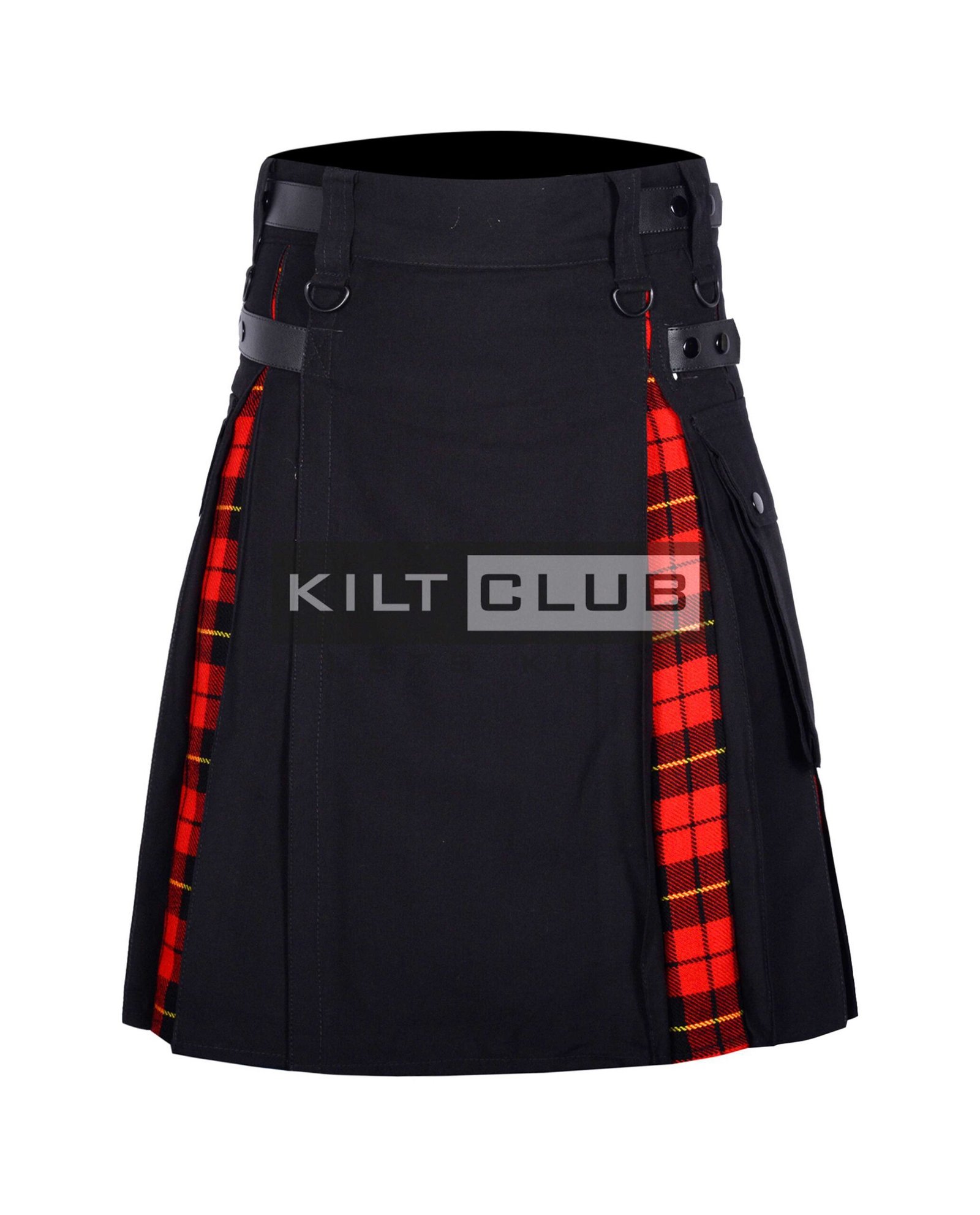 Black Cotton Wallace Hybrid Kilt