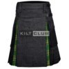Black Denim Irish Tartan Hybrid Kilt