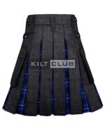 Black Denim Ramsay Blue Hybrid Kilt - Image 2