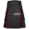 Black Denim Scottish Rose Hybrid Kilt