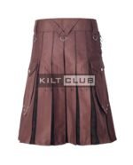 Brown Cotton Brown Watch Hybrid Kilt - Image 4