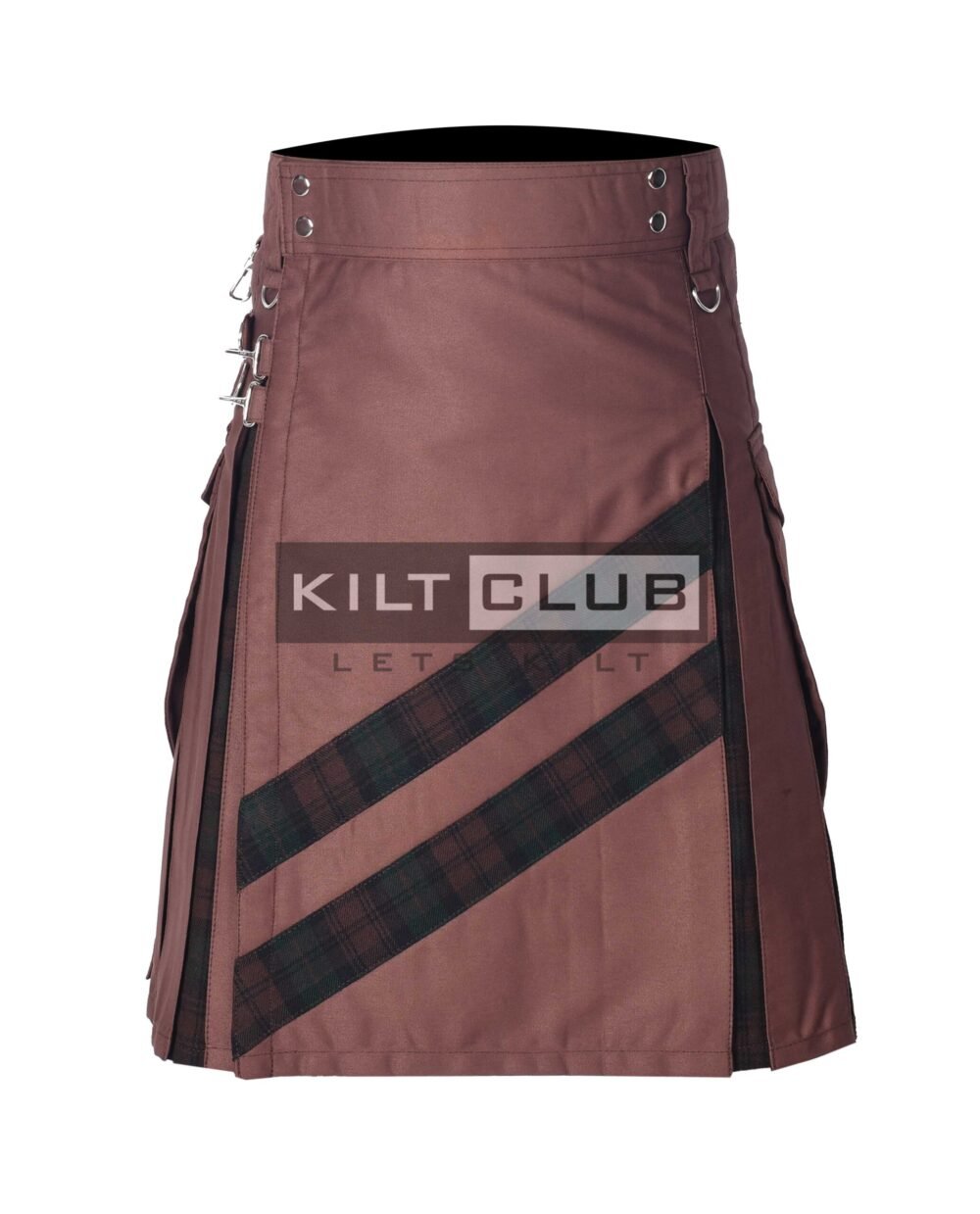 Brown Cotton Brown Watch Hybrid Kilt