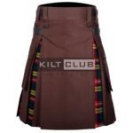 Brown Cotton Buchanan Hybrid Kilt