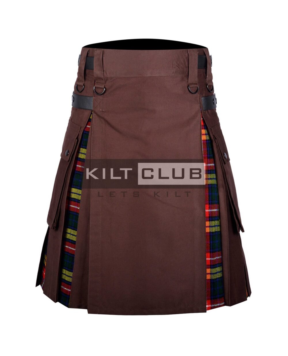 Brown Cotton Buchanan Hybrid Kilt