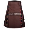 Brown Cotton Buchanan Hybrid Kilt