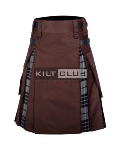Brown Cotton Gray Watch Hybrid Kilt