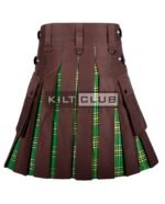 Brown Cotton Irish Hybrid Kilt - Image 2