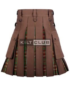 Alternative view of Brown Cotton Tara Hybrid Kilt