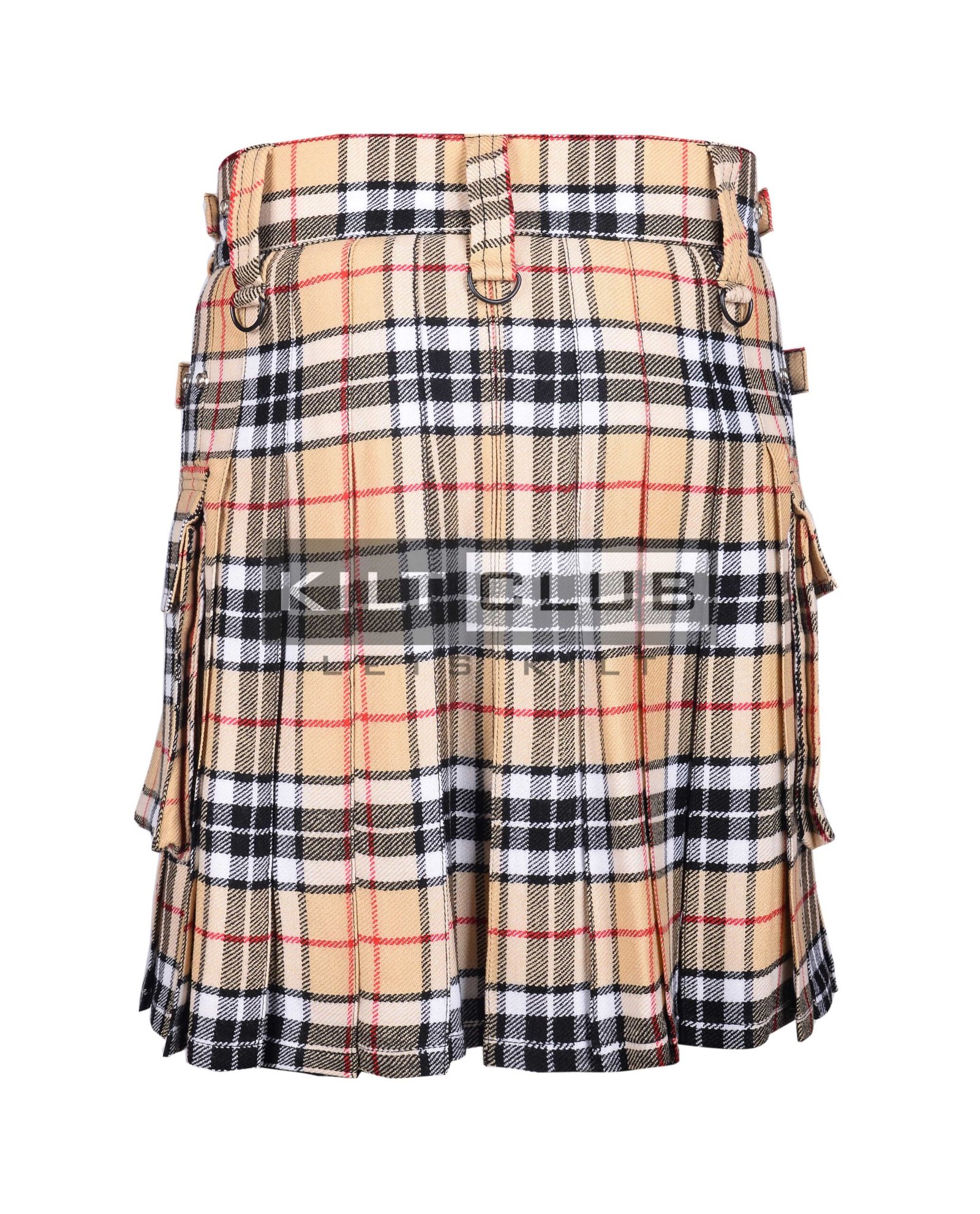 Camel of Thomson Tartan Utility Kilt - Image 3