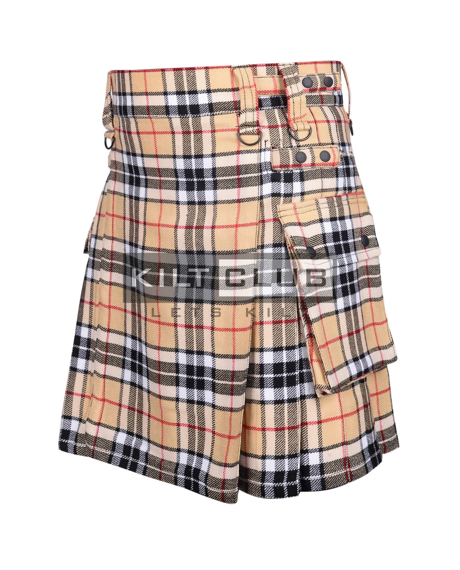 Camel of Thomson Tartan Utility Kilt - Image 2