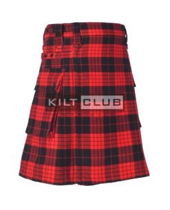 Alternative view of Cameron Red Black Tartan Utility Kilt