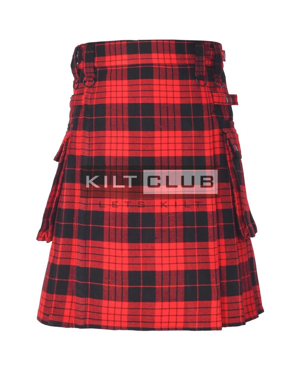 Cameron Red Black Tartan Utility Kilt