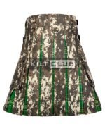 Digital Camo Irish Tartan Hybrid Kilt - Image 4