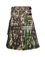 Digital Camo Irish Tartan Hybrid Kilt - Image 3