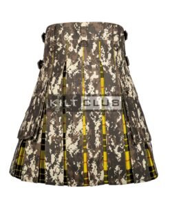 Alternative view of Digital Camo Macleod of Lewis Tartan Hybrid Kilt