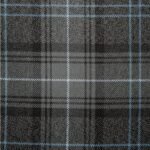 Highland Granite Blue Tartan Fabric