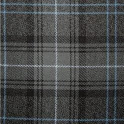 Highland Granite Blue Tartan Fabric