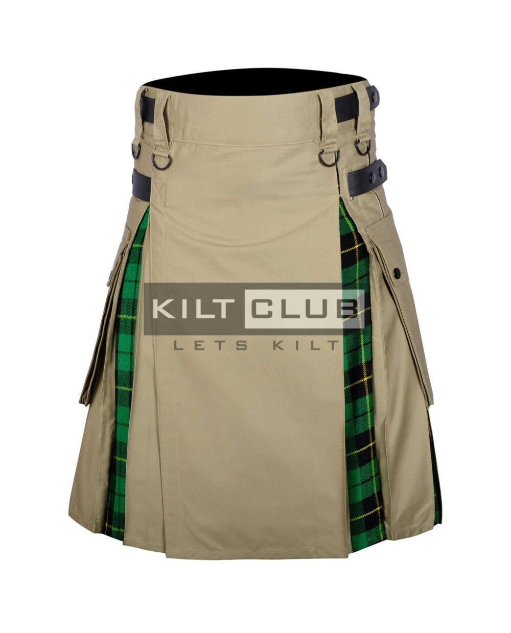 Khaki Cotton - Wallace Hunting Tartan Hybrid Kilt