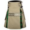 Khaki Cotton - Wallace Hunting Tartan Hybrid Kilt