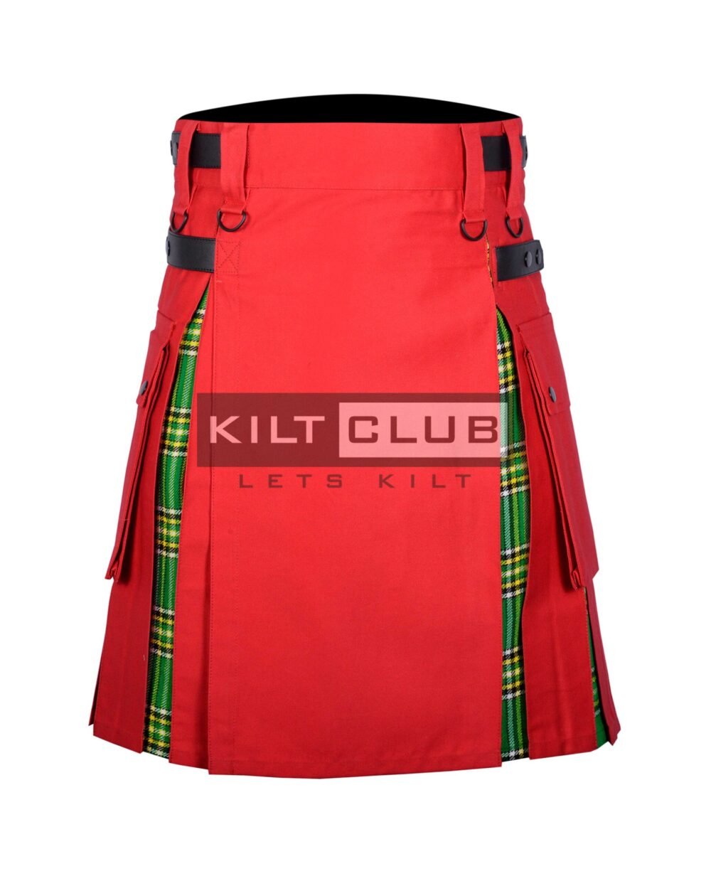 Red Cotton - Irish Tartan Hybrid Kilt