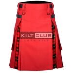 Red Cotton - Wallace Tartan Hybrid Kilt