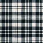 Scott Black And White Ancient Tartan Fabric