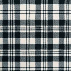 Scott Black And White Ancient Tartan Fabric
