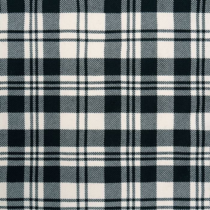 Scott Black And White Ancient Tartan Fabric