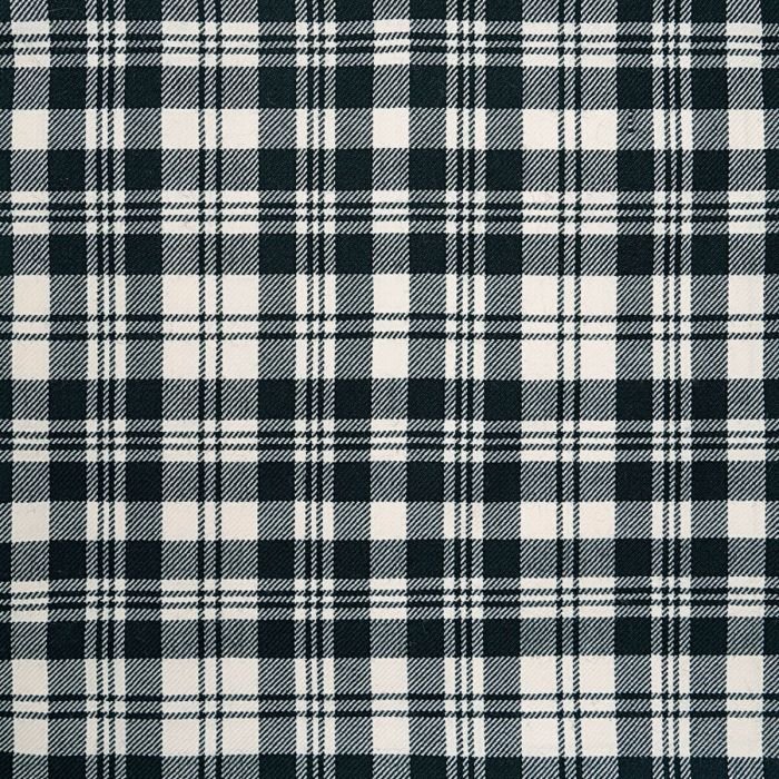 Scott Black And White Modern Tartan Fabric