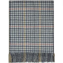 St Abbs Grey Check Lambswool Tartan Fabric
