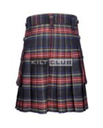Stewart Black Tartan Utility Kilt - Image 2