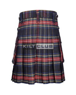 Alternative view of Stewart Black Tartan Utility Kilt