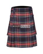 Stewart Black Tartan Utility Kilt