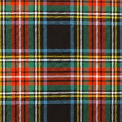 Stewart Black Ancient Tartan Fabric