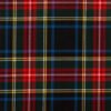 Stewart Black Modern Tartan Fabric