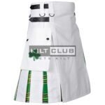 White Cotton - Irish Tartan Hybrid Kilt