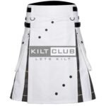 White Cotton - Mackenzie Weathered Tartan Hybrid Kilt