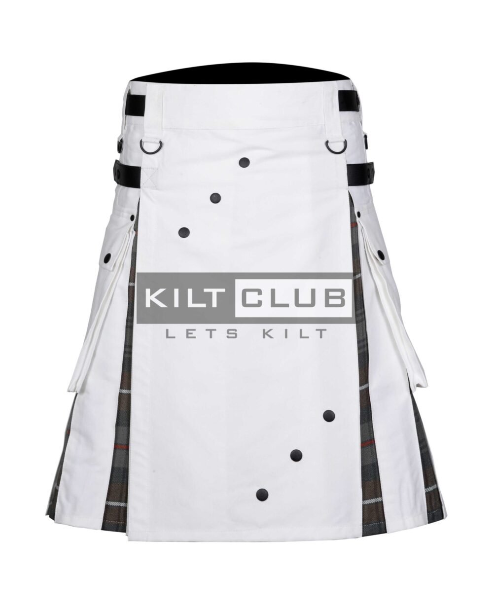 White Cotton - Mackenzie Weathered Tartan Hybrid Kilt